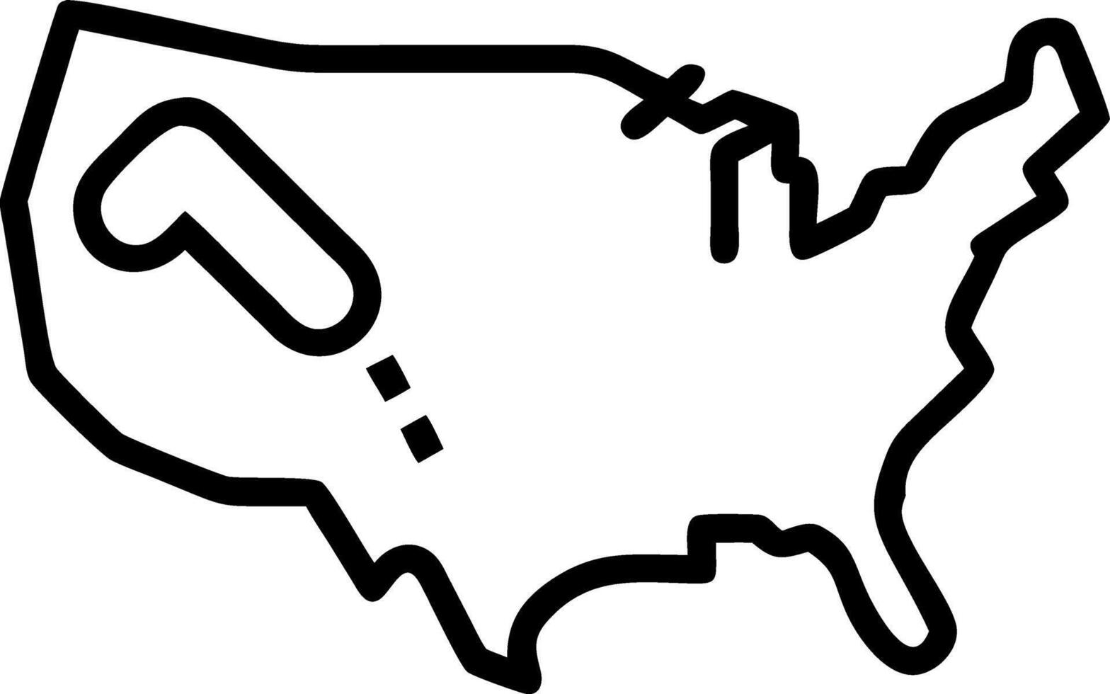 Hand exploring holographic USA landmarks map for family trips with empty space background vector