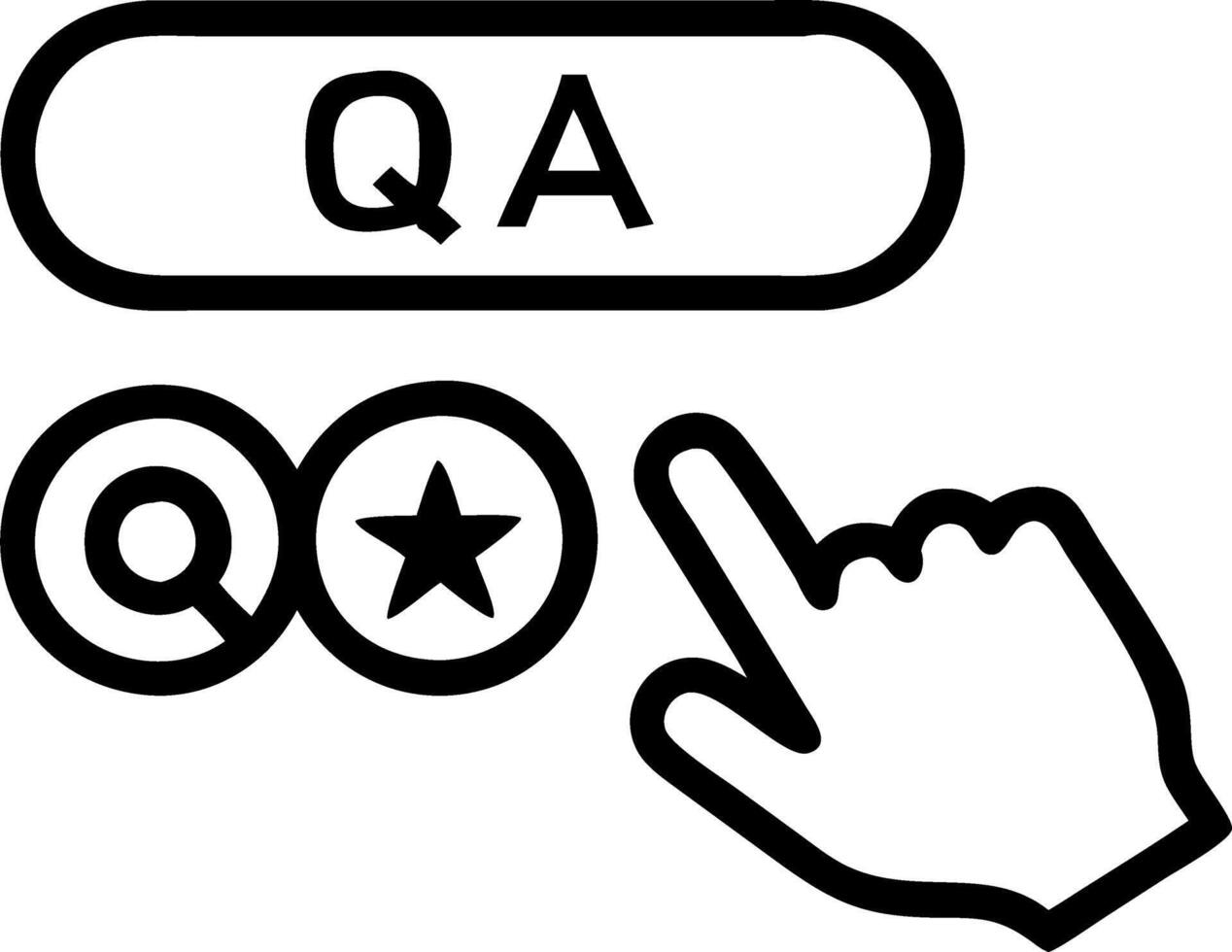 Hand adjusting holographic quality level slider from poor to excellent displaying QC QA symbols symbolizing quality improvement and standardization in business practices in empty s vector