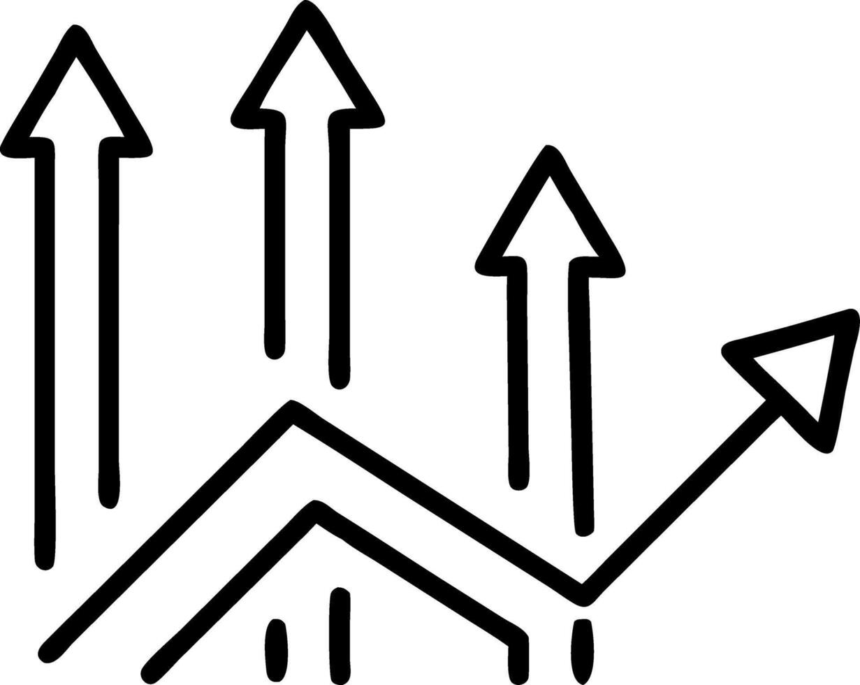 Growth arrows and expanding graphs symbolizing scalability and business growth within a digital interface vector
