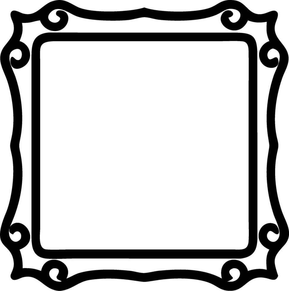 Green carved wooden frame carved gilded frame on isolated background Neoclassical full picture frame vector