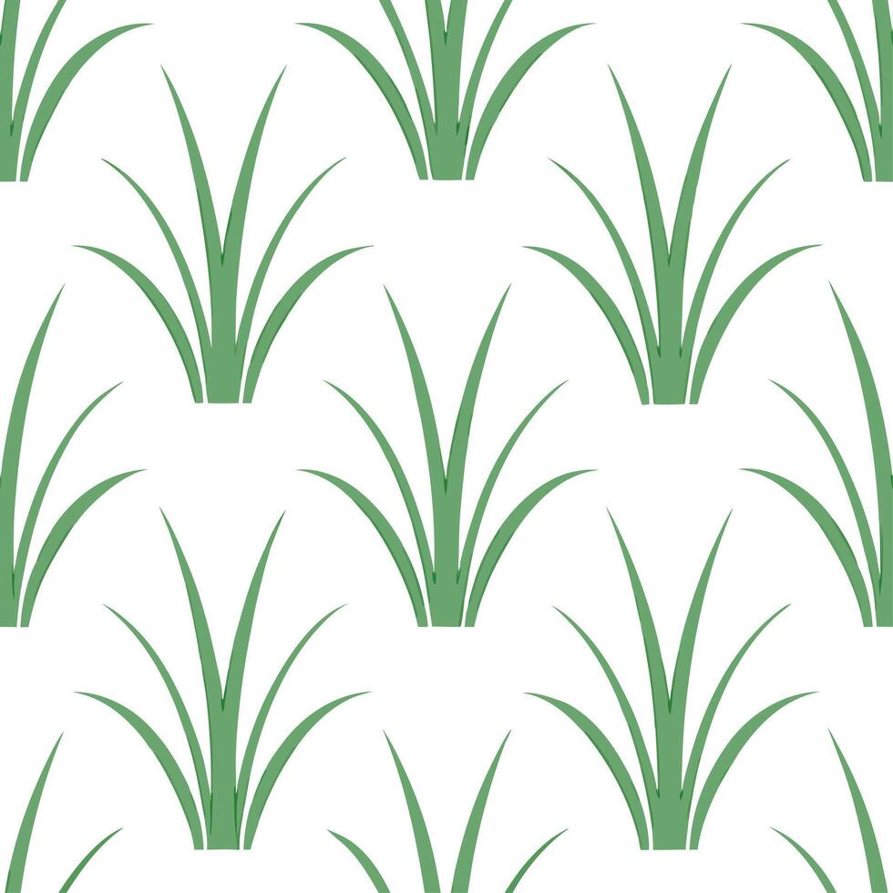 Gentle spring breeze seamless tile pattern with soft green grasses swaying in the wind symbolizing renewal vector