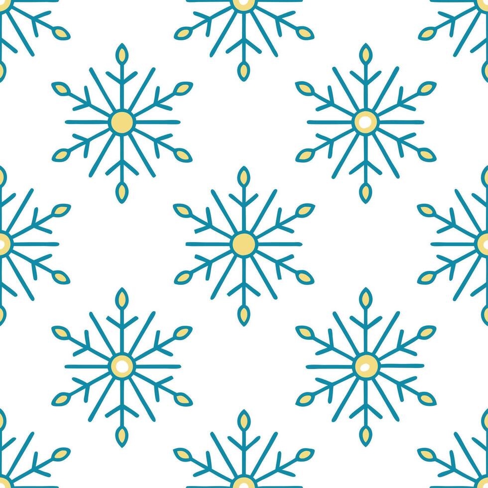 Frosty snowflake and holiday lights seamless tile pattern with sparkling winter accents Set 3 vector