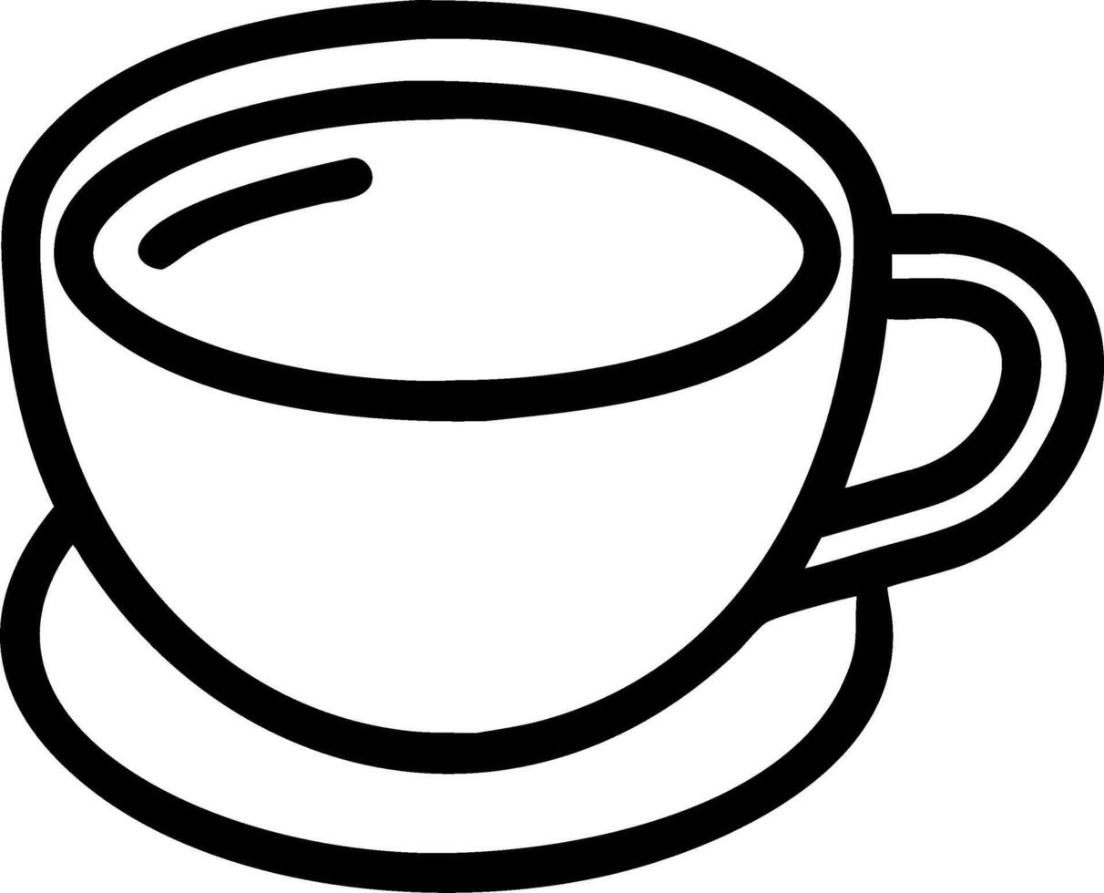 Freshly brewed strong brown espresso hot in a white cup coffee on white background with clipping path top view vector