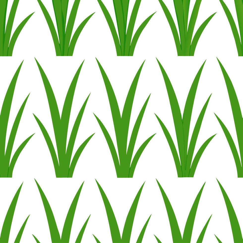 Fresh spring grass seamless tile pattern with tender blades and vibrant green shades symbolizing renewal vector