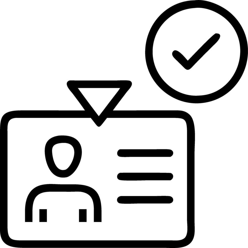 Floating KYC badge with identification icons symbolizing customer verification and compliance vector