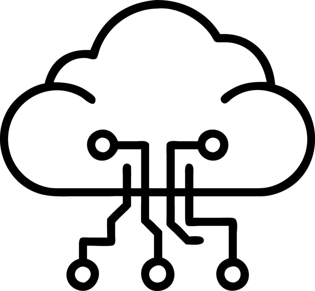 Floating icons of cloud computing AI and blockchain technologies represent digital transformation and technological advancements Set 11 vector