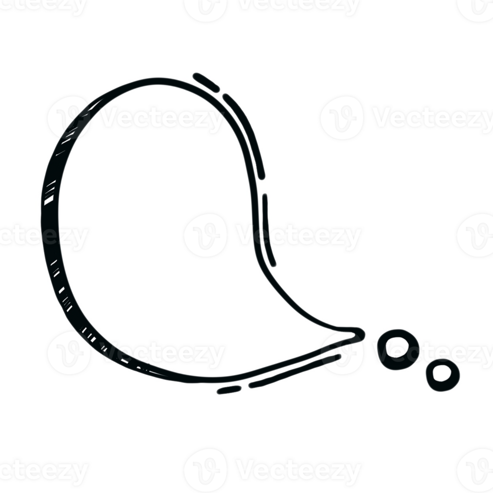 speech bubble material with handwritten png
