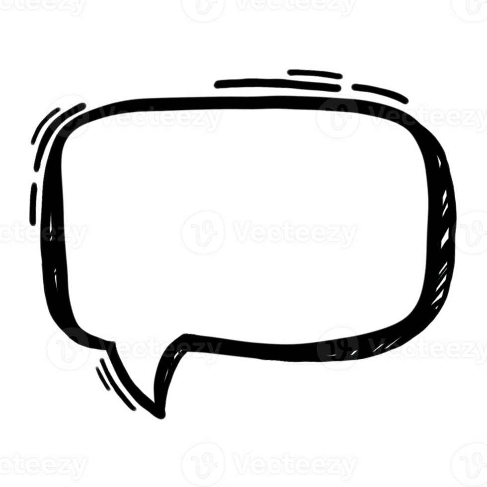 Hand drawn set speech bubbles with handwritten. png