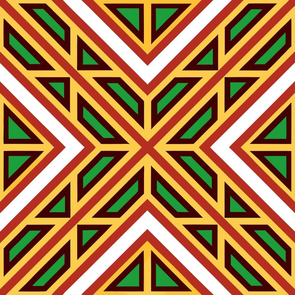 Ethnic graphics seamless pattern with vibrant animal prints and bold geometric shapes for a lively cultural design vector