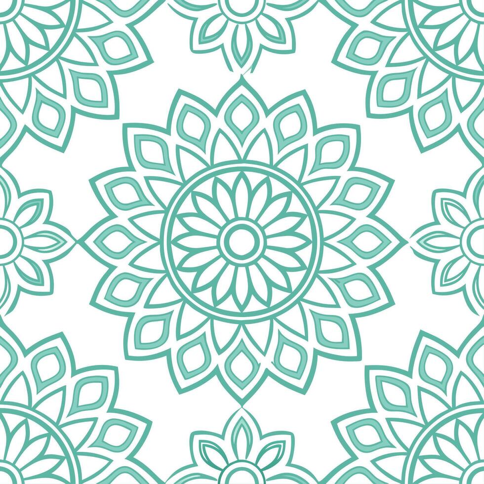 Ethnic graphics seamless pattern with intricate mandala designs and rich color palettes for a detailed cultural look Set 3 vector