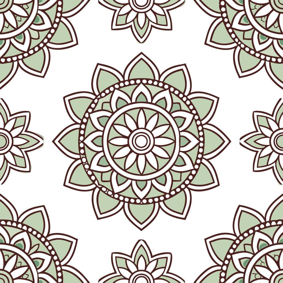 Ethnic graphics seamless pattern with intricate mandala designs and rich color palettes for a detailed cultural look Set 5 vector