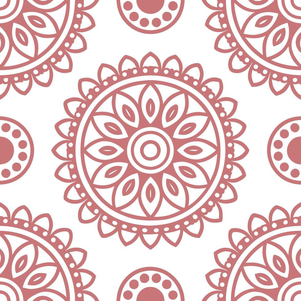 Ethnic graphics seamless pattern with intricate mandala designs and rich color palettes for a detailed cultural look vector