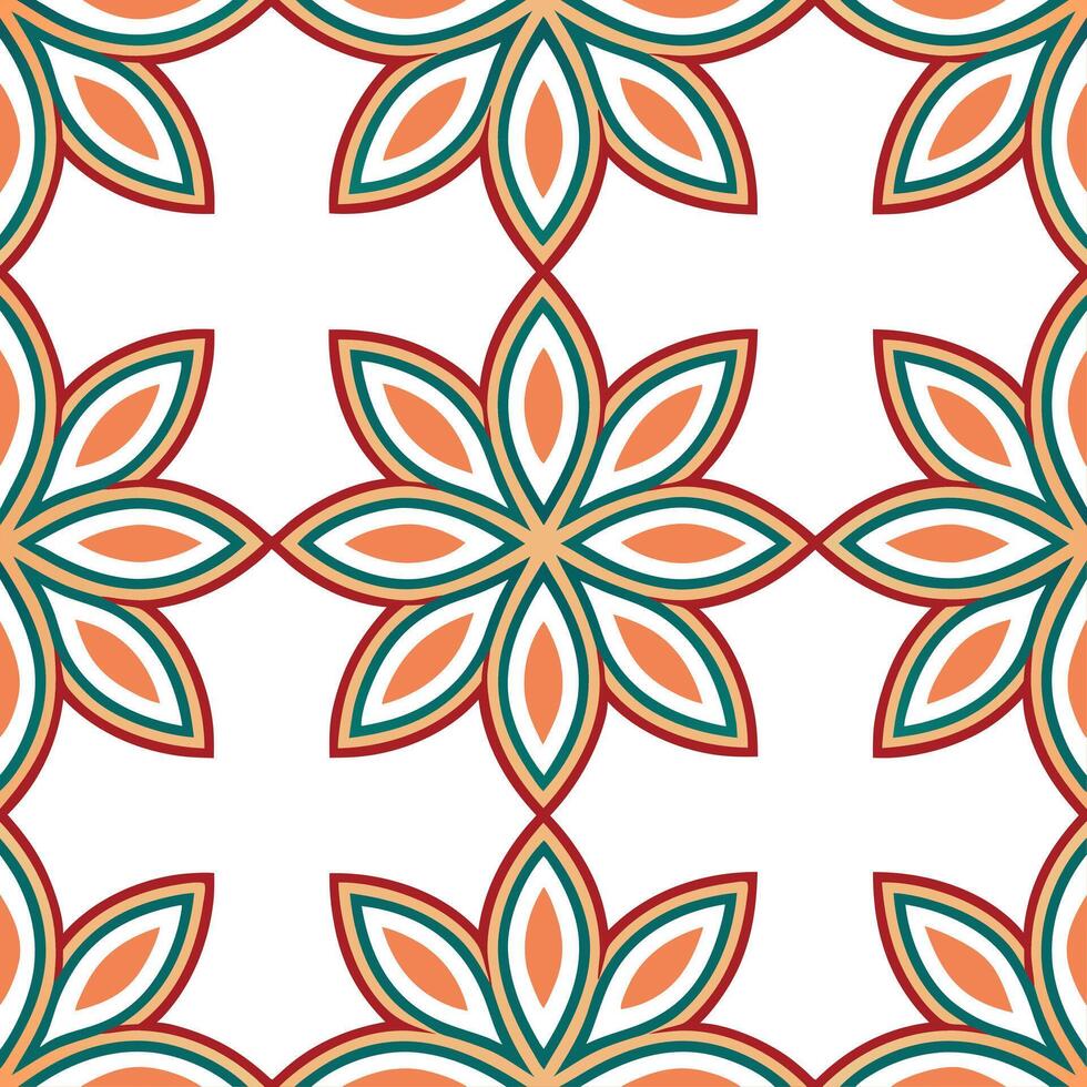 Ethnic graphics seamless pattern with abstract art elements and vibrant color contrasts for a modern cultural aesthetic Set 5 vector