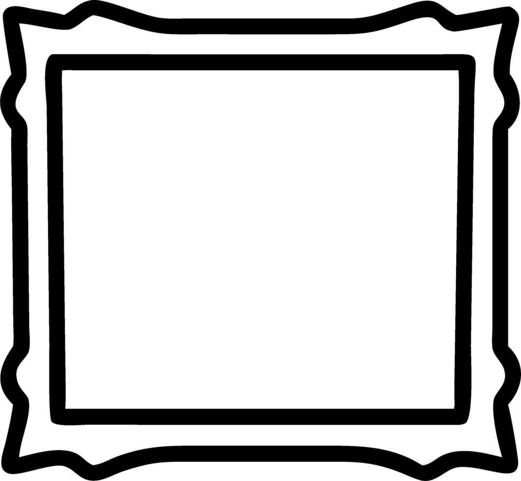 Empty brown wooden frame on transparent background vector