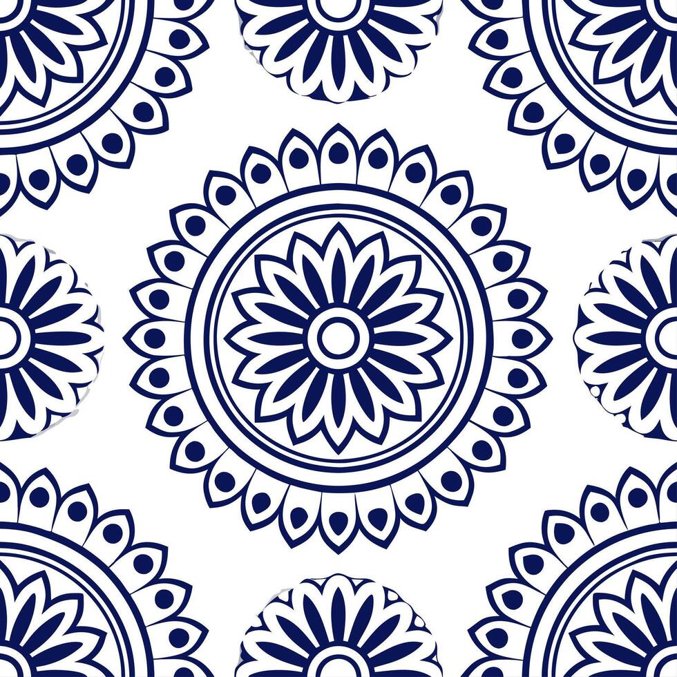 Elegant vintage medallion seamless tiles intricate designs on white background ideal for sophisticated interiors vector