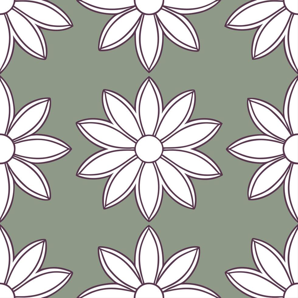 Elegant summer flowers seamless pattern with soft petals and muted tones for sophisticated floral designs vector