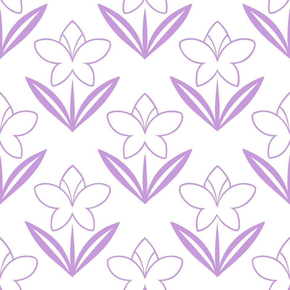 Elegant Easter lilies and butterflies seamless tile pattern with soft pastel hues vector