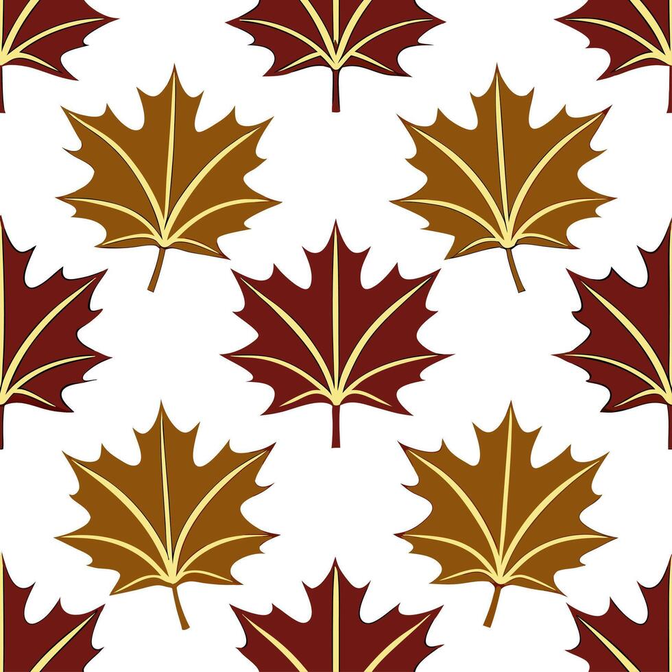 Elegant autumn seamless pattern with rich golden leaves and intricate details for a refined seasonal aesthetic vector