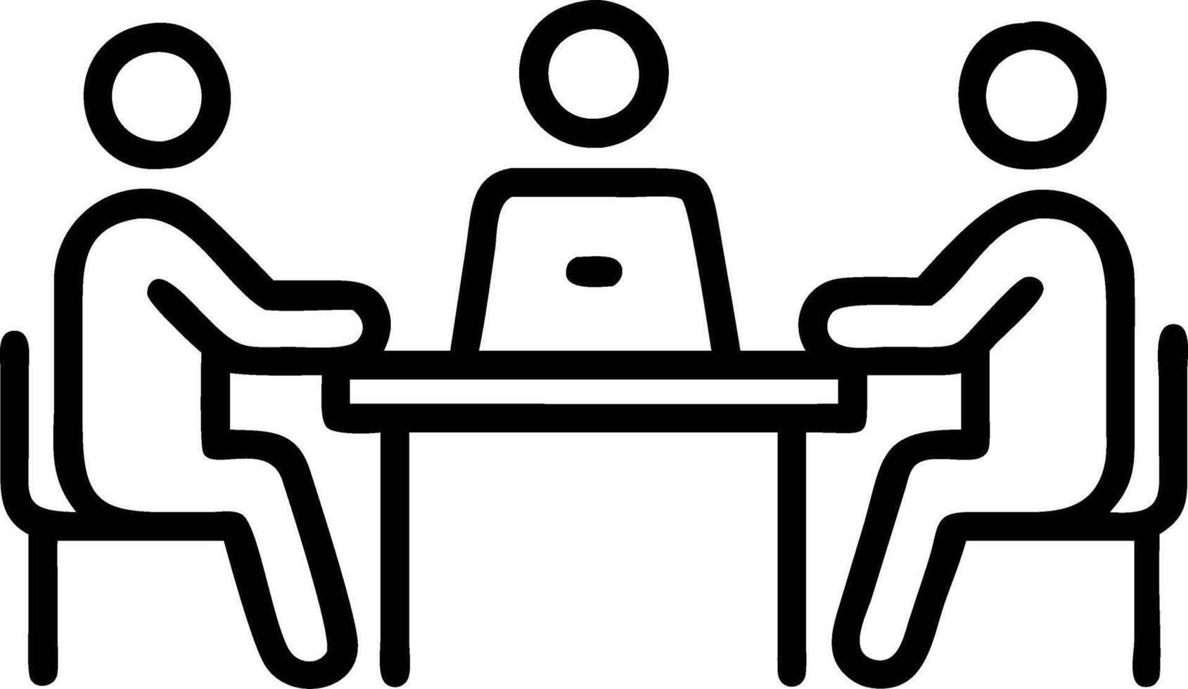 Diverse executive businesspeople discuss corporation financial plan at boardroom meeting table multiracial team negotiate project strategy using laptops in office vector