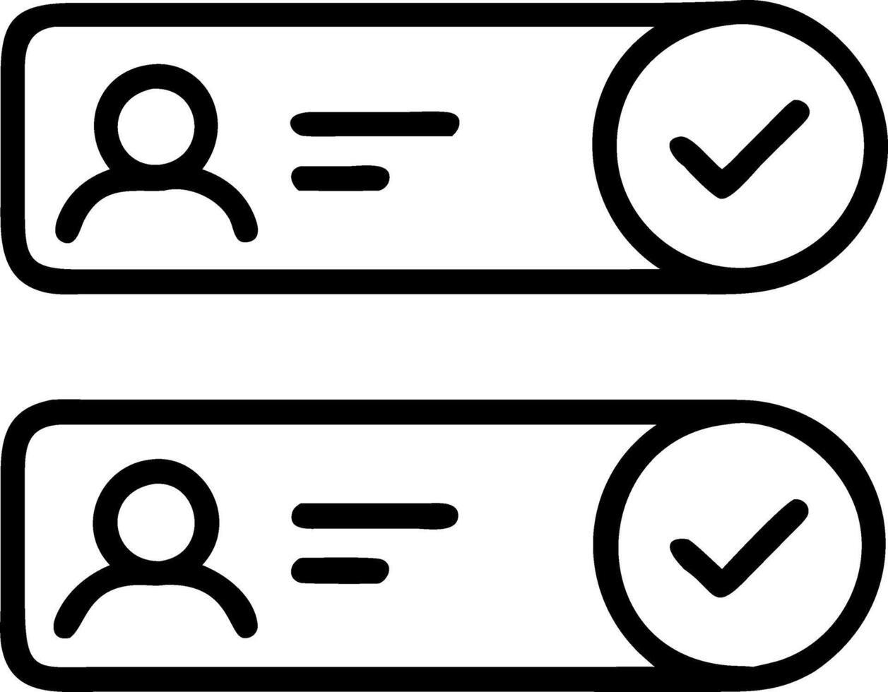 Digital panel with multiple approval buttons and user profiles representing data approval in a digital management system vector