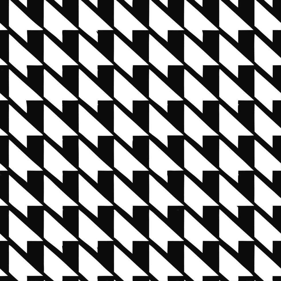 Design a seamless pattern featuring classic black and white houndstooth with a vintage twist for a timeless textile design vector