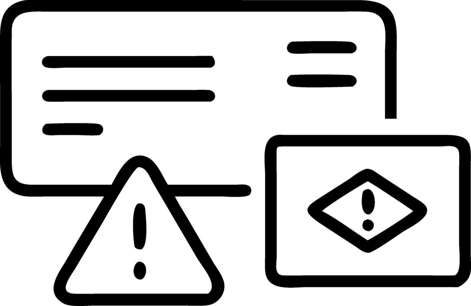 Dashboard with red alert notifications highlighting potential risks and issues in the system alerts overview vector