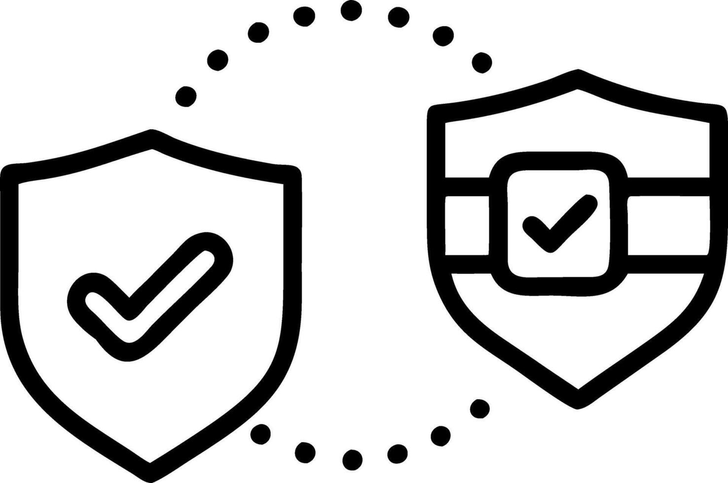Cybersecurity Certification Floating badges and certifications for secure systems in a digital security environment vector