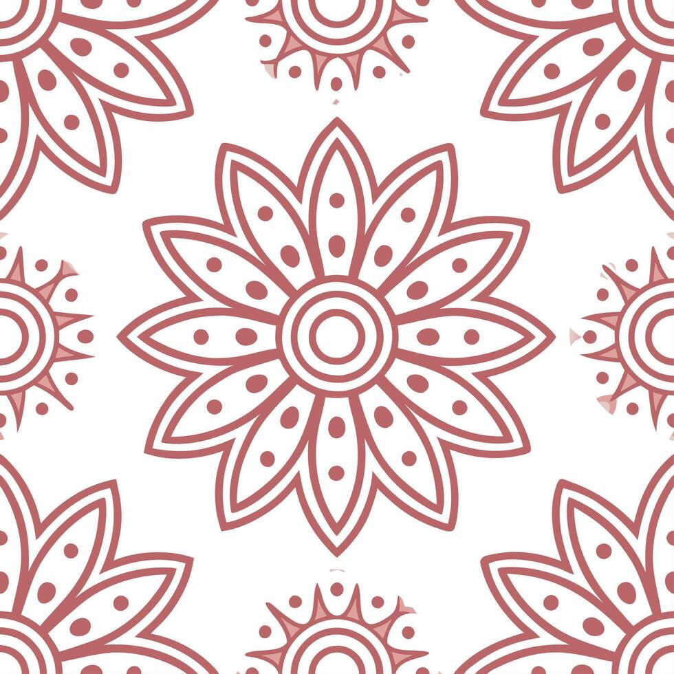 Cultural prints seamless pattern with floral designs and intricate detailing for a soft artistic cultural look vector