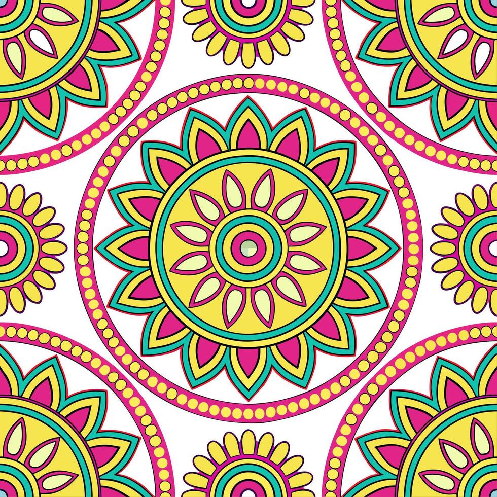 Cultural illustrations seamless pattern with vibrant tribal designs and ethnic motifs for a lively and bold aesthetic Set 19 vector