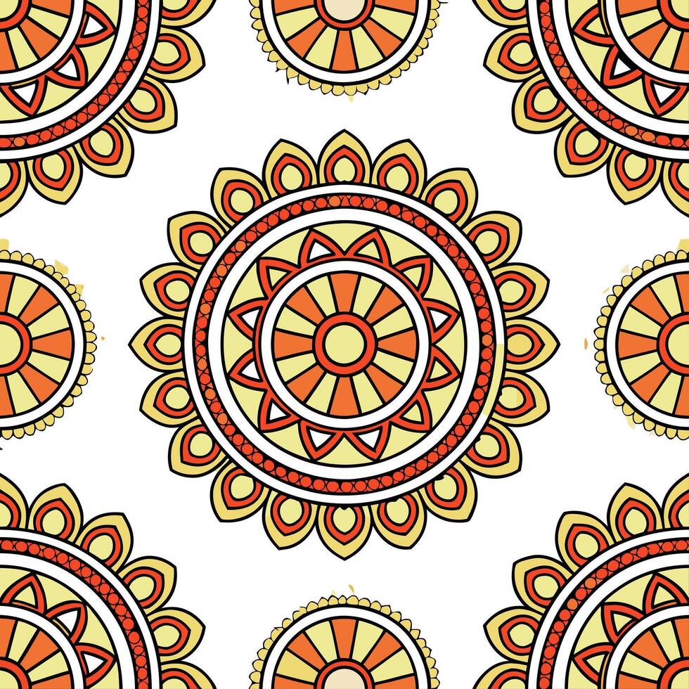 Cultural illustrations seamless pattern with vibrant tribal designs and ethnic motifs for a lively and bold aesthetic Set 6 vector