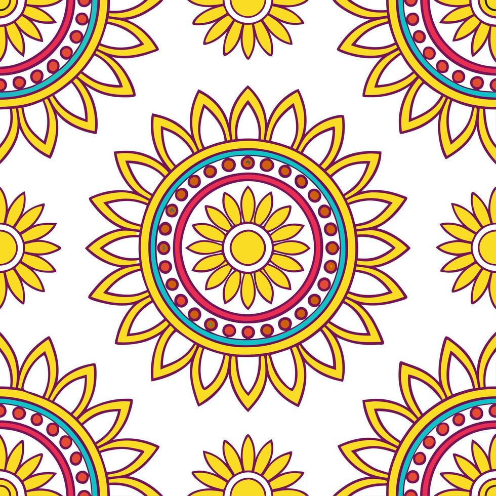 Cultural illustrations seamless pattern with vibrant tribal designs and ethnic motifs for a lively and bold aesthetic Set 4 vector