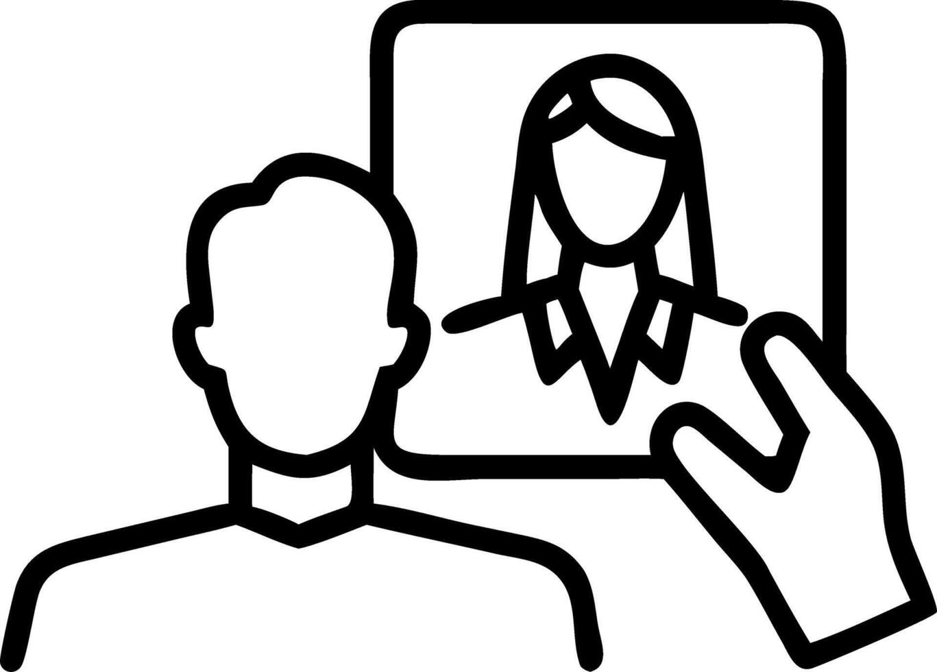 Close up over shoulder view of professional male HR manager checking digital cv resume of female seeker on tablet during interview meeting process Company recruitment human resour vector