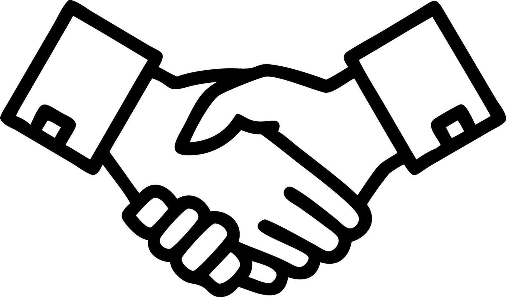 Close up businessman shake hands robot hands isolated transparent background cooperation success concept vector