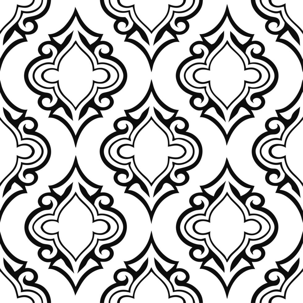 Classic baroque frame seamless tile pattern with ornate flourishes and rich detailing vector