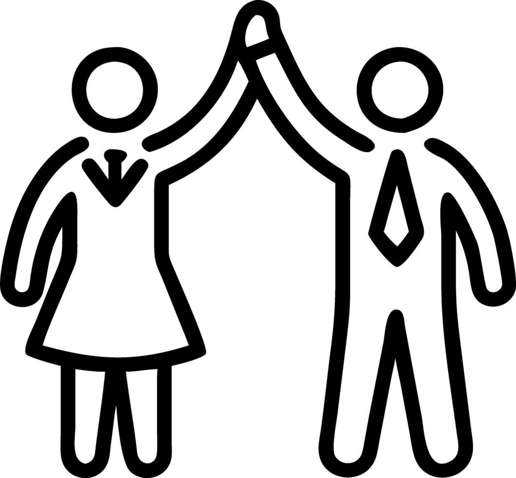 Cheerful and successful coworkers an Indian businessman and African American businesswoman give a high five celebrating project victory in a modern office embodying business corpor Set 5 vector