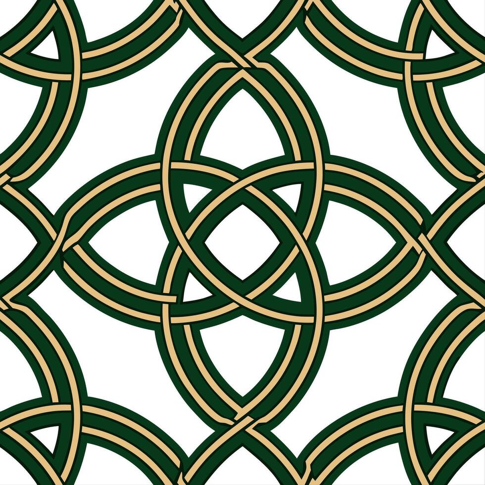 Celtic knots and spirals seamless tile pattern with rich earthy tones and intricate designs vector