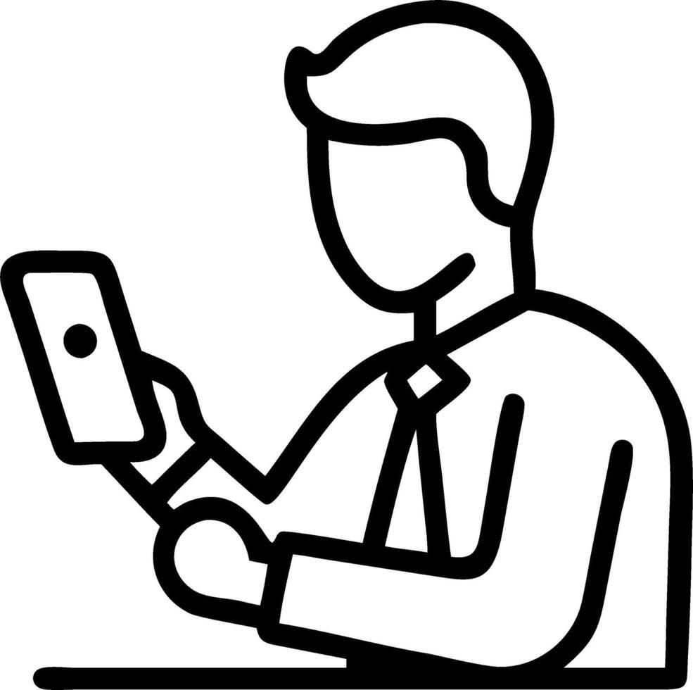 Busy professional young African business man sits in office holding mobile cellphone uses smartphone applications looks at cell phone technology device at work Set 6 vector