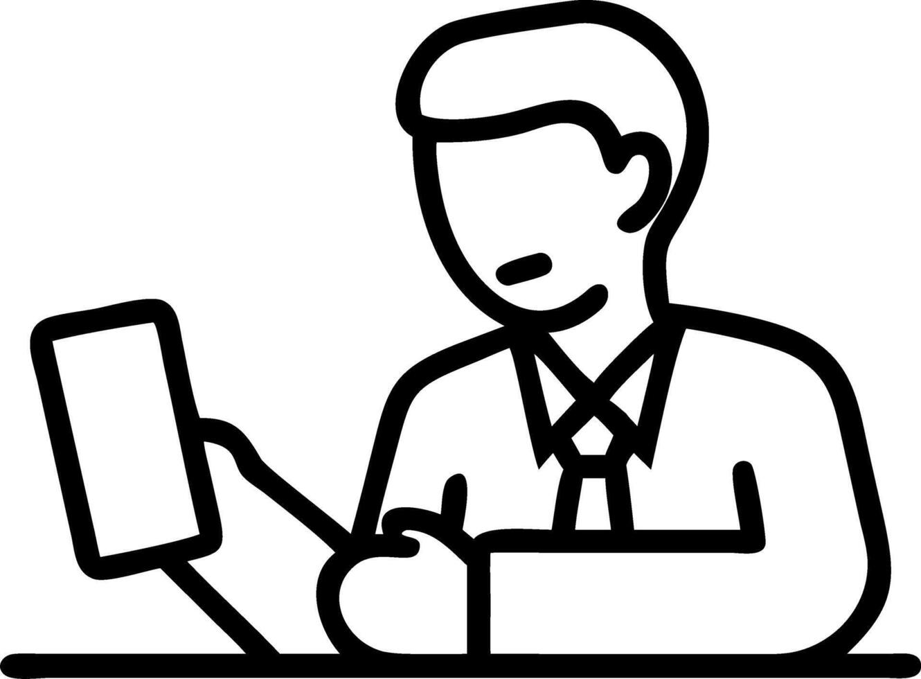 Busy professional young African business man sits in office holding mobile cellphone uses smartphone applications looks at cell phone technology device at work Set 3 vector