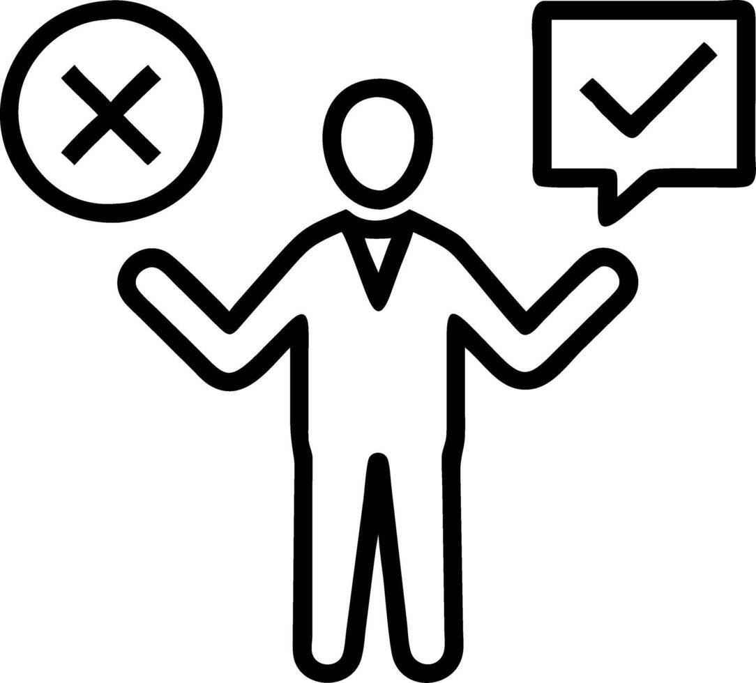 Businessman making decisions using a holographic check and cross validation interface vector