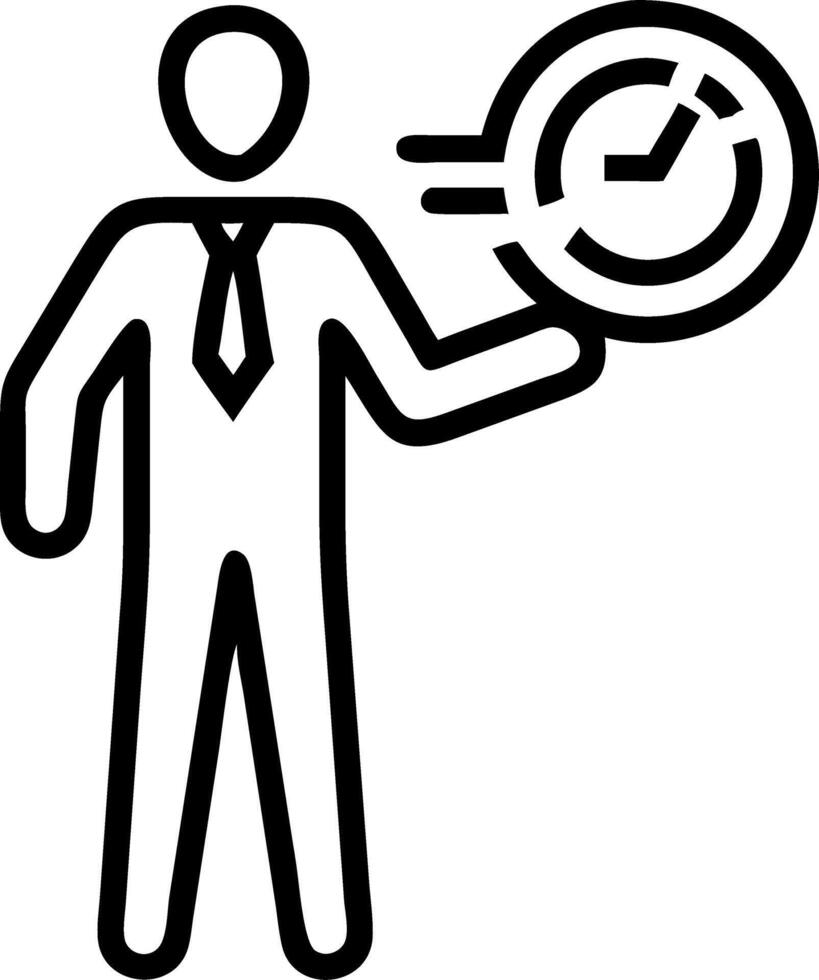 Businessman holding digital cost optimization hologram showcasing speed quality and efficiency vector