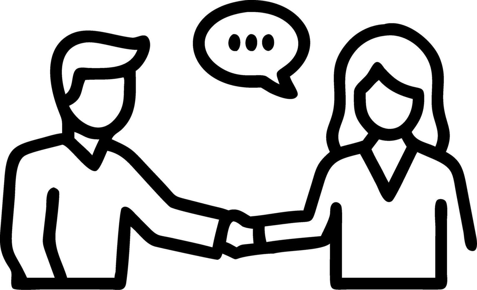 Business handshake between happy female recruit insured client and male HR bank manager financial advisor in consulting meeting deal hiring job interview partnership corporate agre Set 2 vector