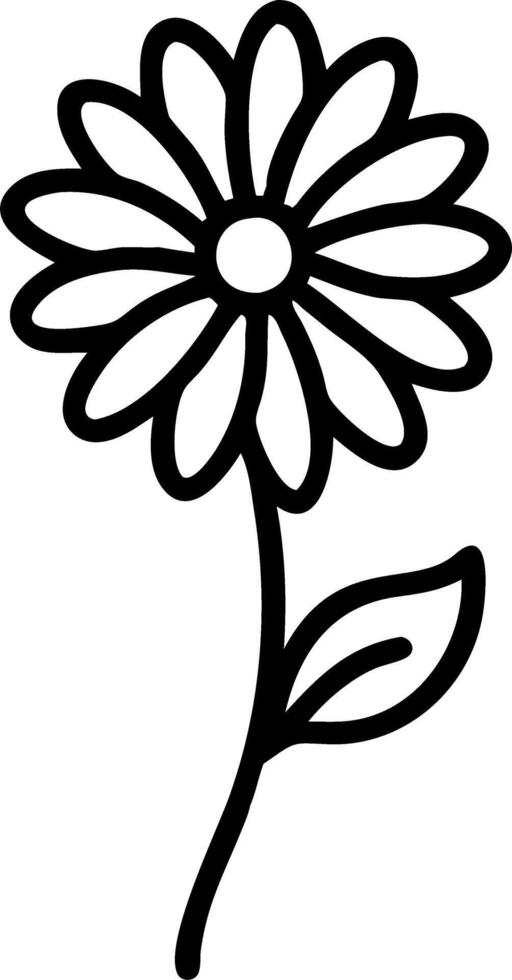 Beautiful red daisy flower on isolated transparent background tropical flowering plants concept vector