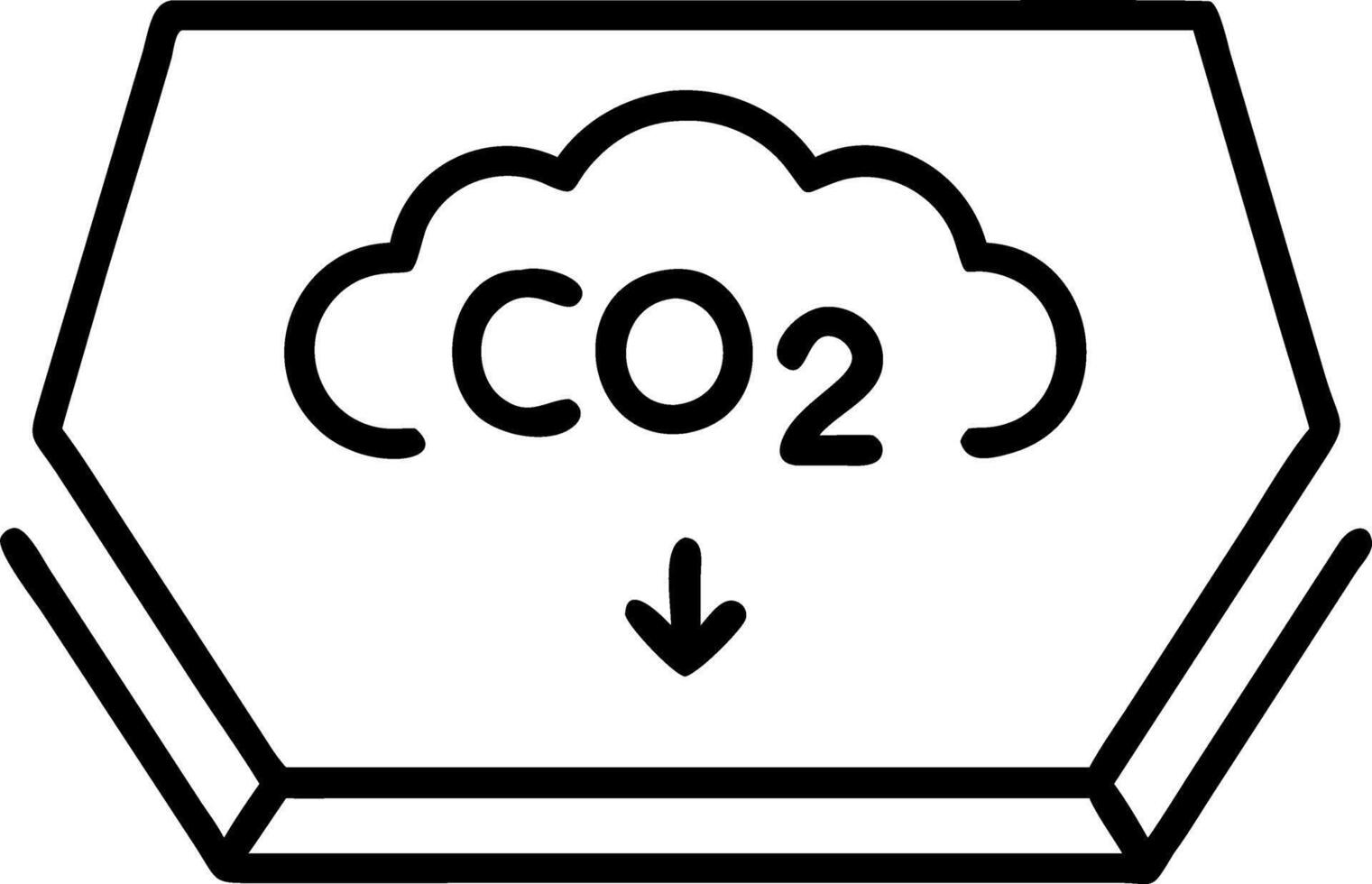 Animated hologram showing CO2 reduction and sustainability metrics to track eco goals and environmental impact vector