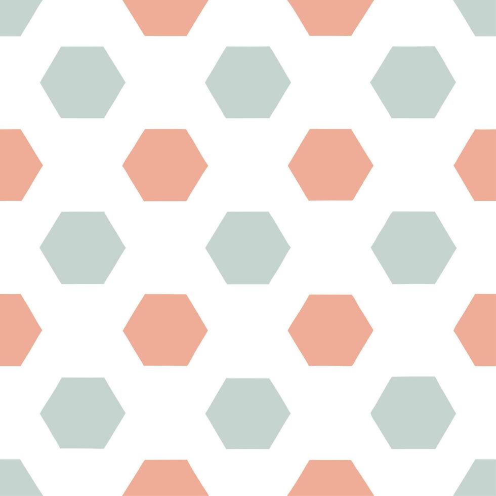 Abstract retro polygon seamless pattern bright hues on white background suitable for stationery Set 2 vector