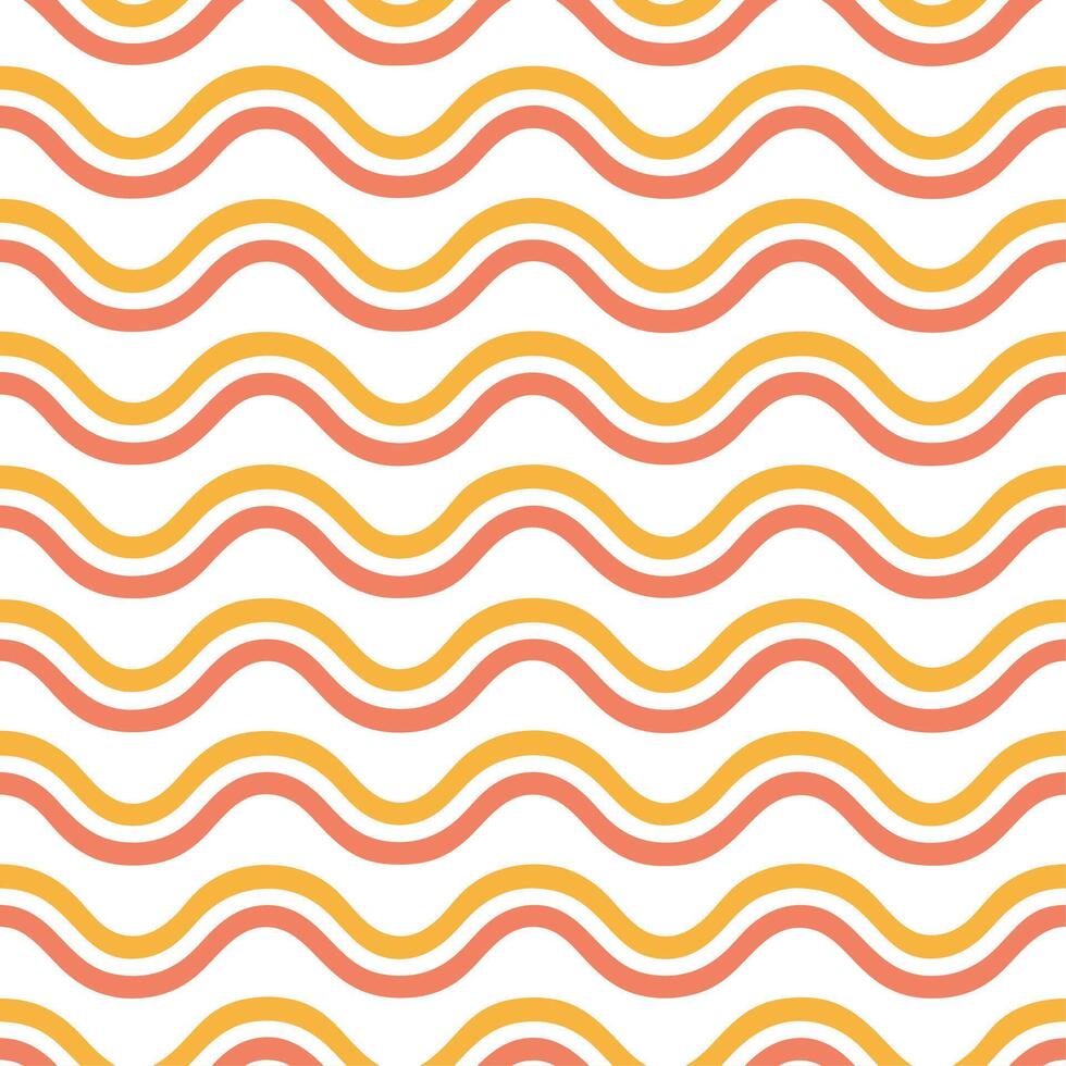 Abstract summer waves seamless pattern with artistic wave shapes and vibrant hues for creative beach designs vector