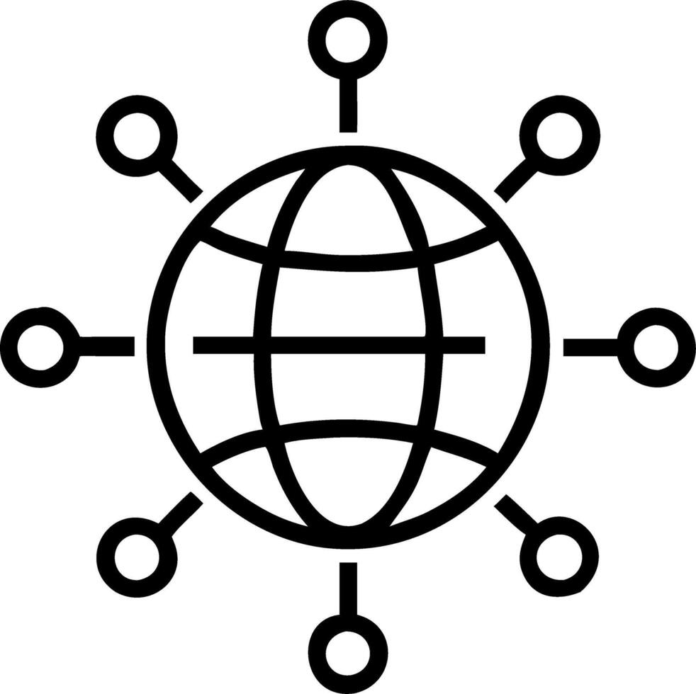 A glowing globe representing interconnected affiliate systems vector