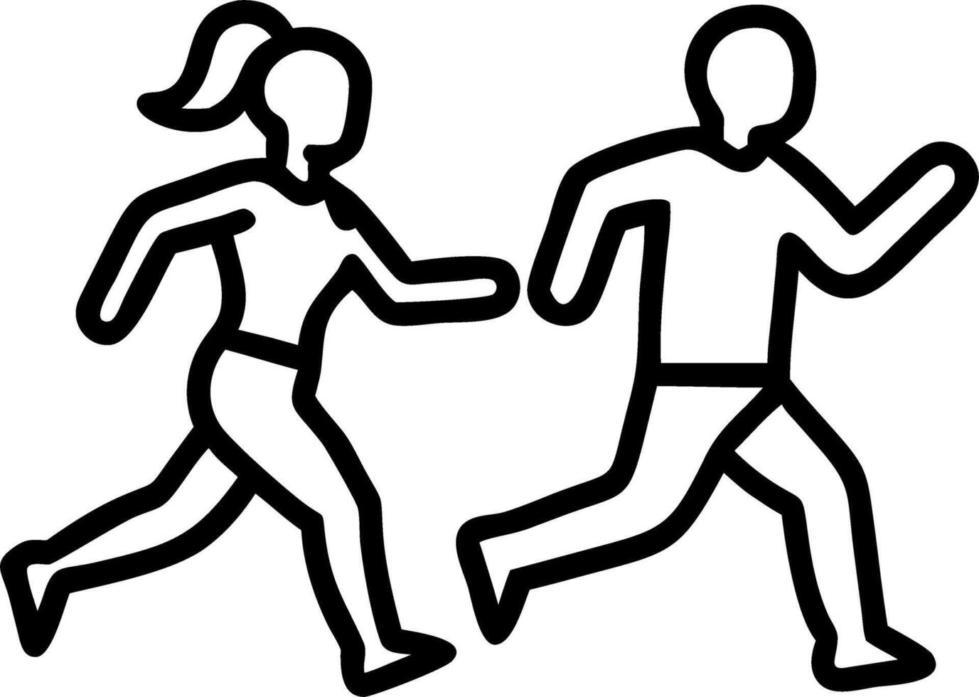 Young couple running in the park symbolizing fitness healthy lifestyle and relationship bonding through outdoor activities vector