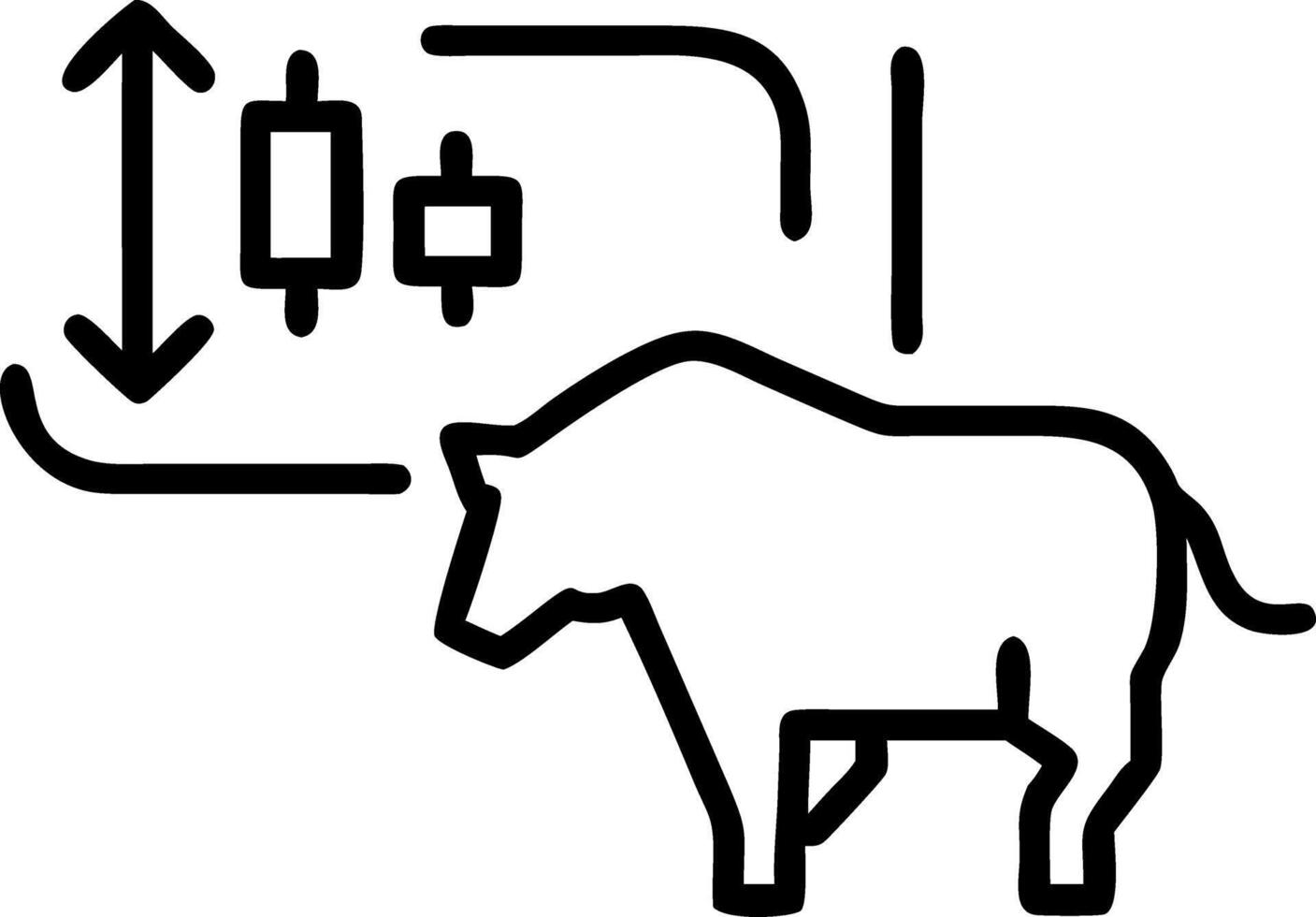 Wire frame bearish bullish trend technology trading stock market vector