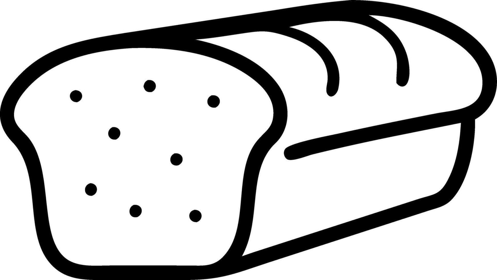 Watercolor illustration of sliced loaf of bread with golden brown crust on white background ideal for culinary art and food decor vector