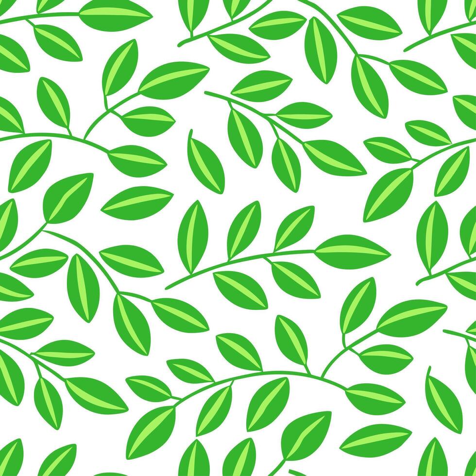 Vibrant spring foliage seamless pattern for nature inspired interiors vector